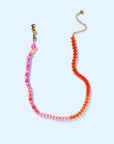 Beaded Necklace - Pink + Orange - Meredith