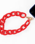 Celine Beaded Chain Link Bag & Phone Accessory Poppy