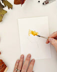 Fall leaves paintable watercolor notecard set