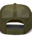 Electric Rainbow Trucker Hat in Olive