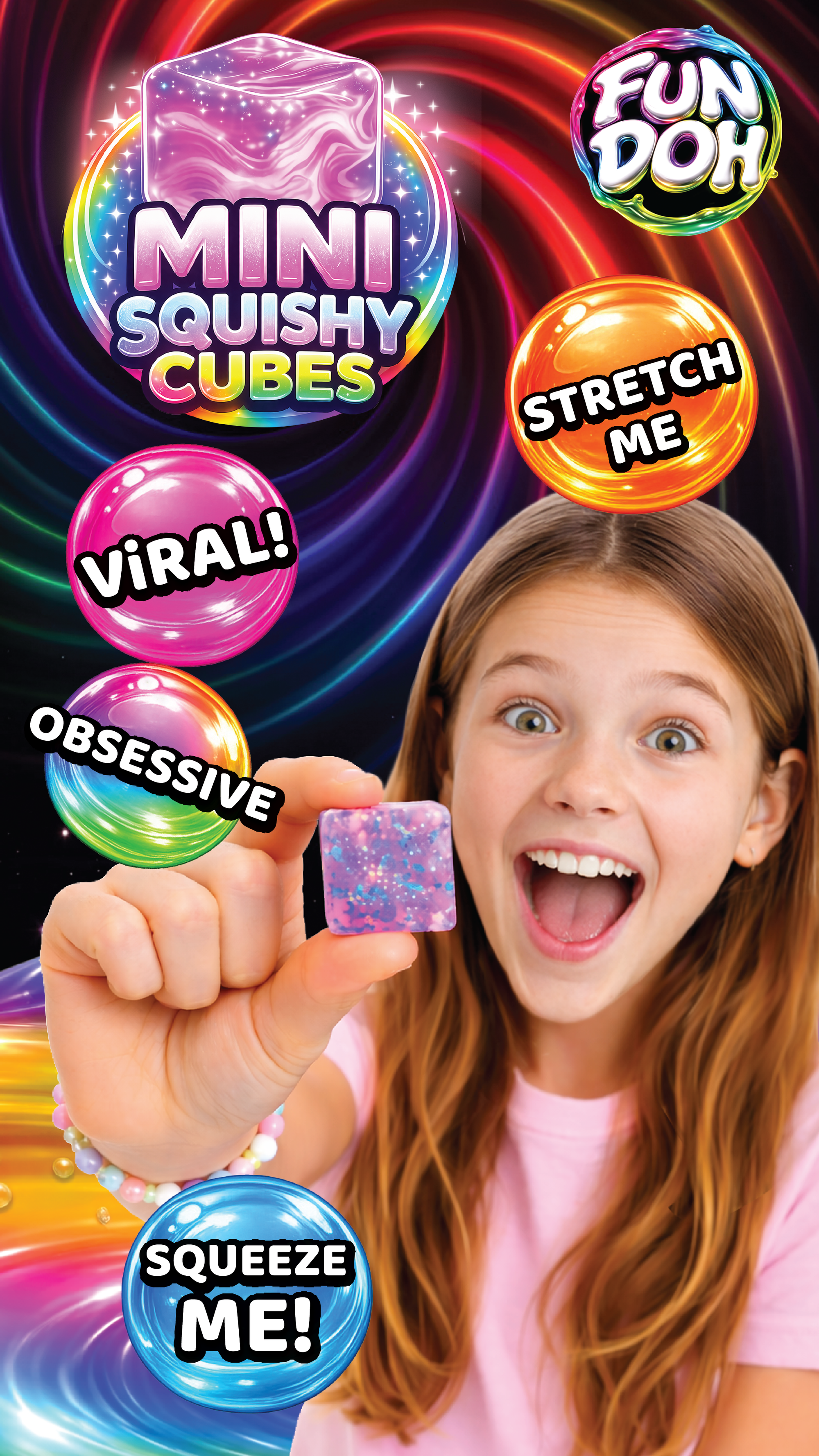 Fun Doh MINI Squishy Cube 2 Pack VIRAL