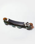 Brocéliande French Barrette With Lotus Flowers and Snails