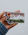 Pink Montana State Vinyl Sticker