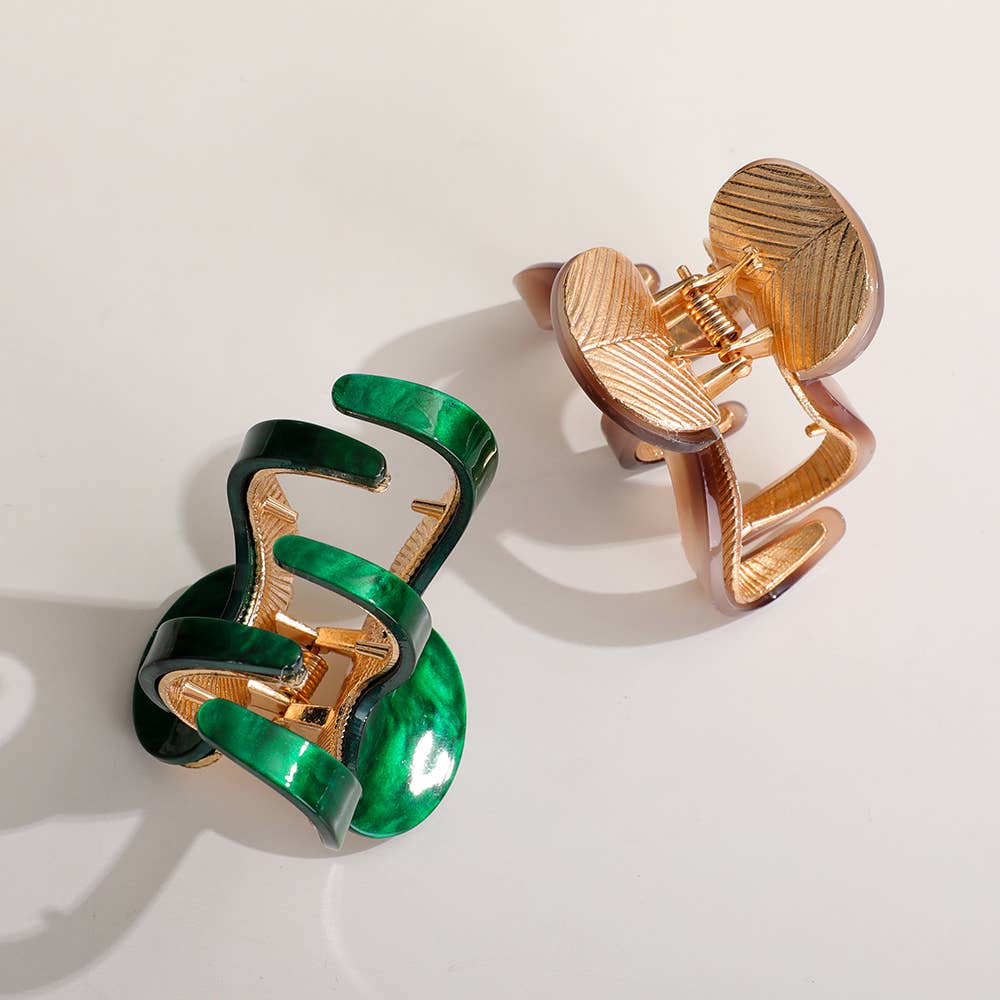 Jade Claw Clip | Small Octopus Metal Claw Clip