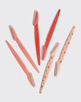 Recycled Plastic Dermaplaners 6pc Set - Asstd Cherry Blossom