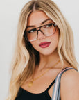Oversized Square Aviator Blue Light Glasses