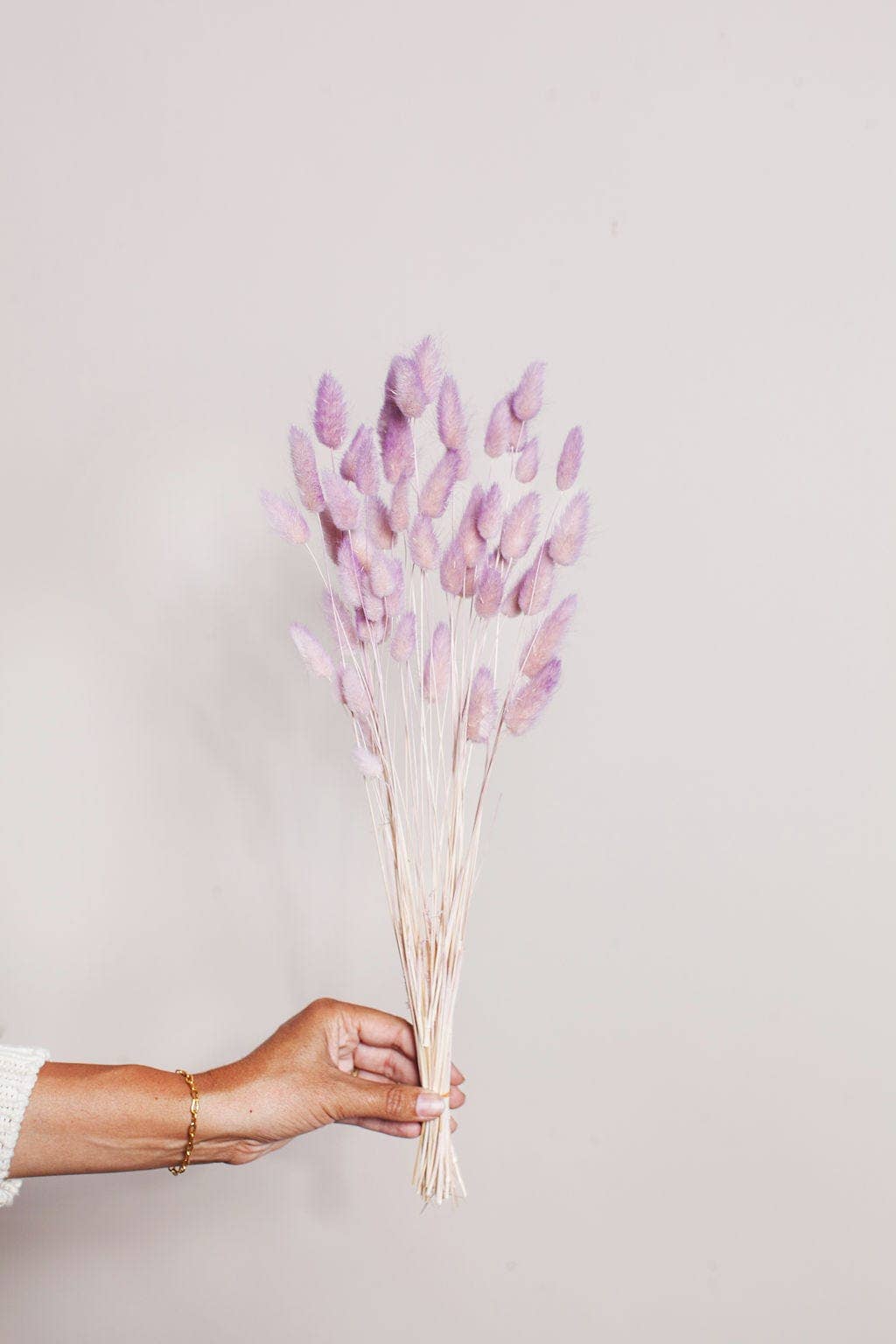 Preserved Two Tone Lavender Blush Bunny Tail (Bundles of 15)