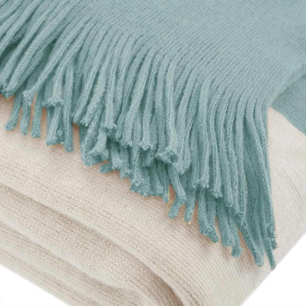 Cashmere-Like 50x60&quot; Fringed Throw Blanket: Yellow