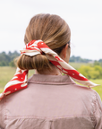 Silk Scarf - “Kickin' Up Dust” - Square Neck & Hair Scarf