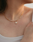 Newport Gold Filled Lock Necklace