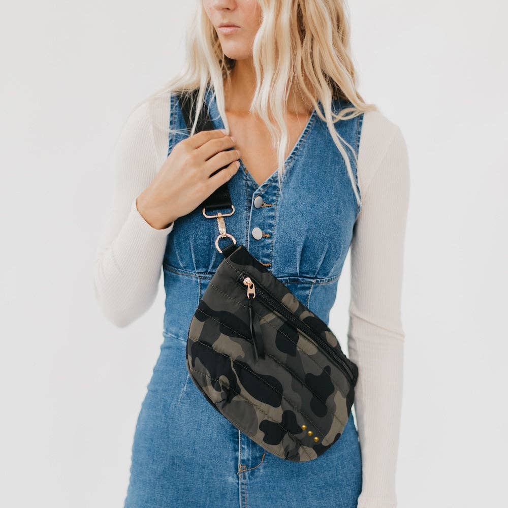 Jolie Puffer Black Bum Bag