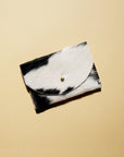 Cardholder - Black + White Hair on Hide