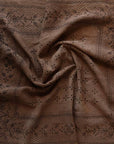 Limited chocolate Classic Print Plant Dyed Bandana-brown ink