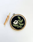 Black Floral Punch Needle Kit
