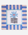 Hand-painted Ceramic Photo Frame, Blue Stripe