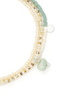 Mixed Media Wrap Bracelet/Necklace - Courage/Amazonite/Silve