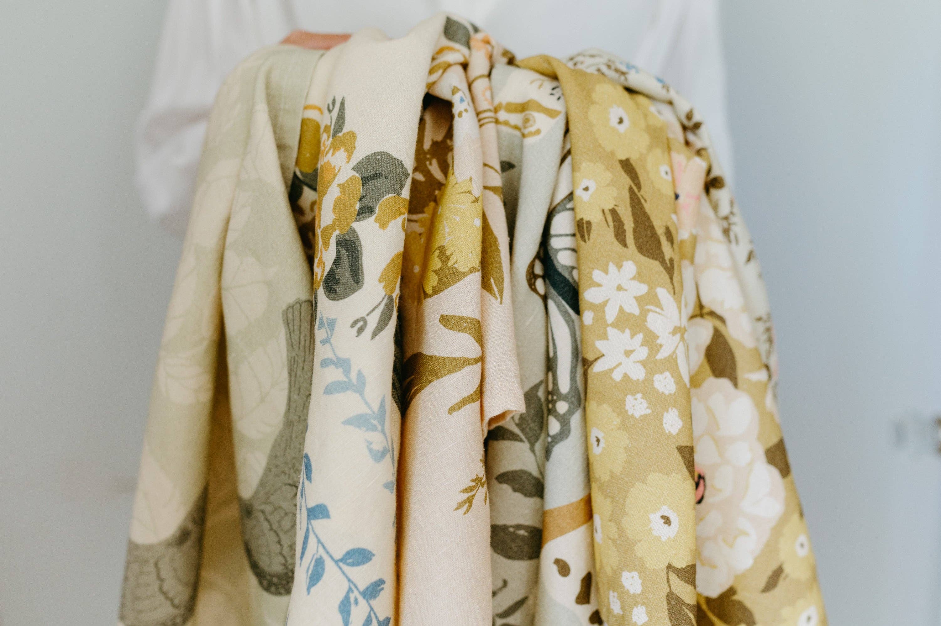 Homebody Cotton Linen Tea Towel | Gold Meadow Floral