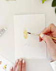 Birds paintable watercolor notecard set
