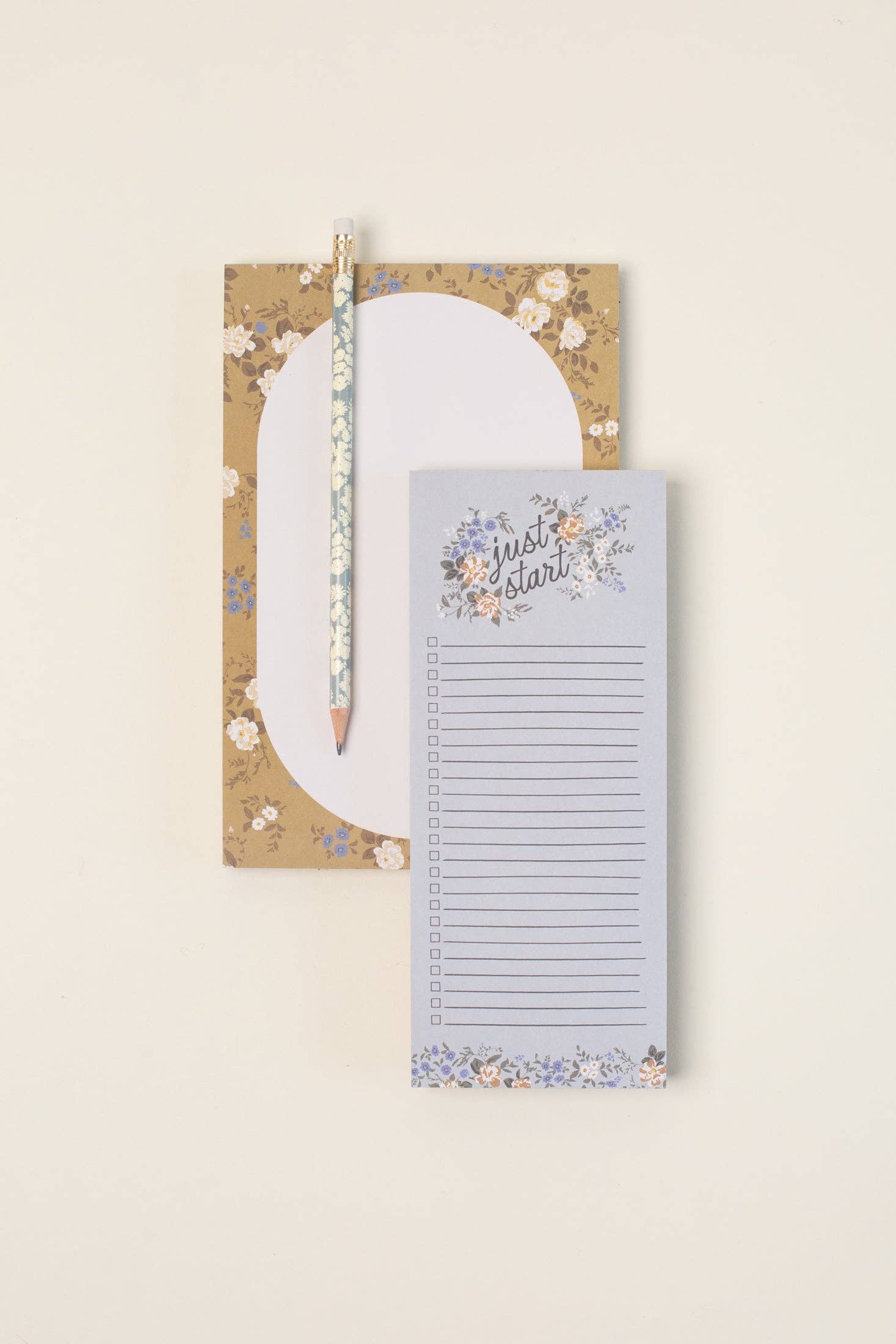 Blossom Large Notepad - Gold Floral