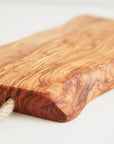 Italian Olivewood Charcuterie and Cheese Board - Rope Handle