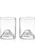 Pacific Northwest Mountain Themed Crystal Tumblers Set of 2