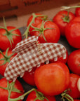 BROWN GINGHAM TOMATO CHARM CLAW