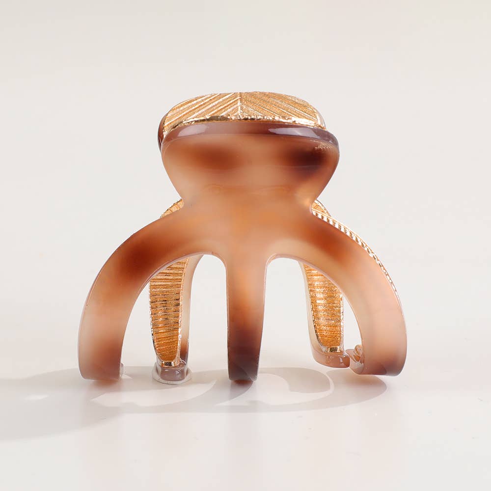 Jade Claw Clip | Small Octopus Metal Claw Clip