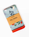 Floral Print Tea Towel - Blue