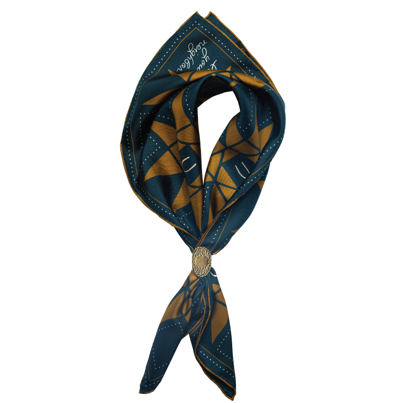 Silk Scarf - “Love Your Neighbor” - Square Neck &amp; Hair Scarf