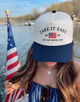 Take it Easy Vintage Trucker Hat