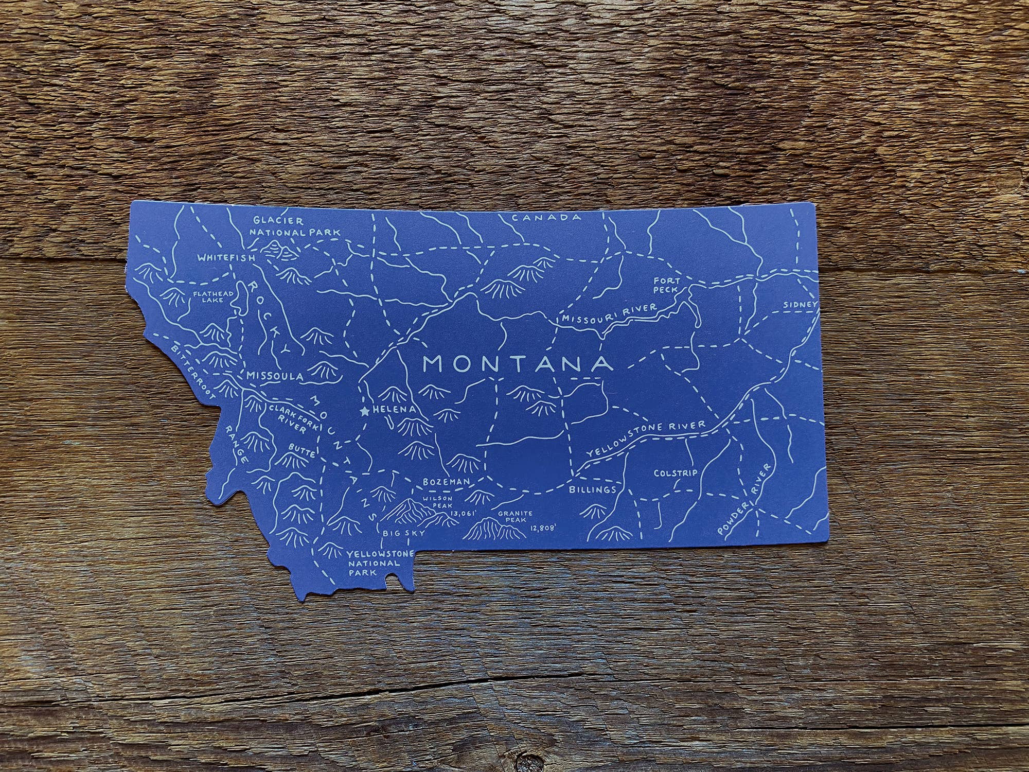 Montana Map Postcard