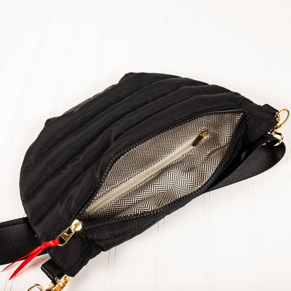 Jolie Puffer Black Bum Bag