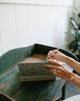 Daydreamer Linen Sketchbook - Embossed Green Floral Journal