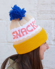 Yellow Snacks pom pom hat