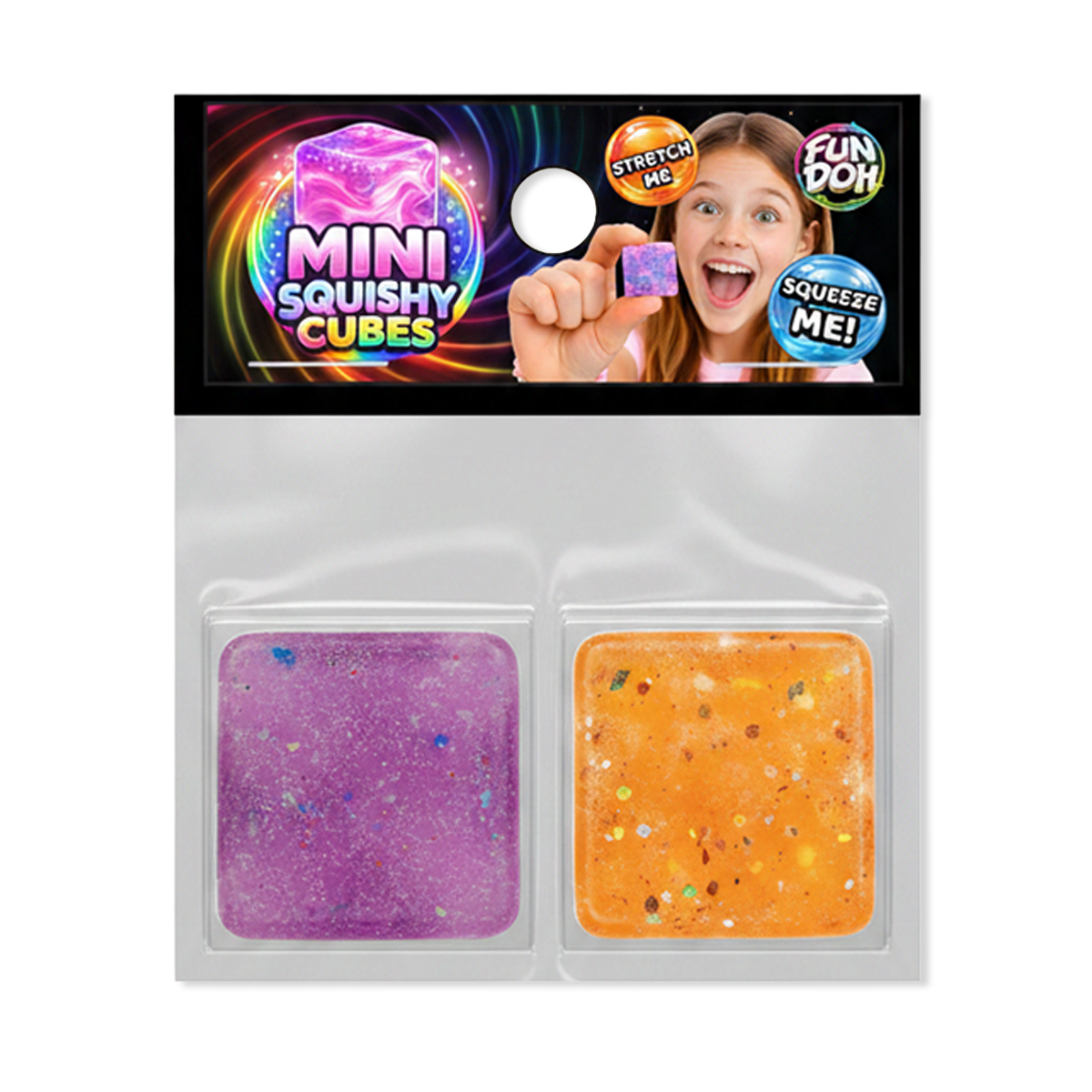 Fun Doh MINI Squishy Cube 2 Pack VIRAL