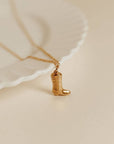 Dolly Boot Necklace: Gold