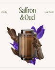 Scented Candle - Saffron & Oud - 7oz | La Jolie Muse