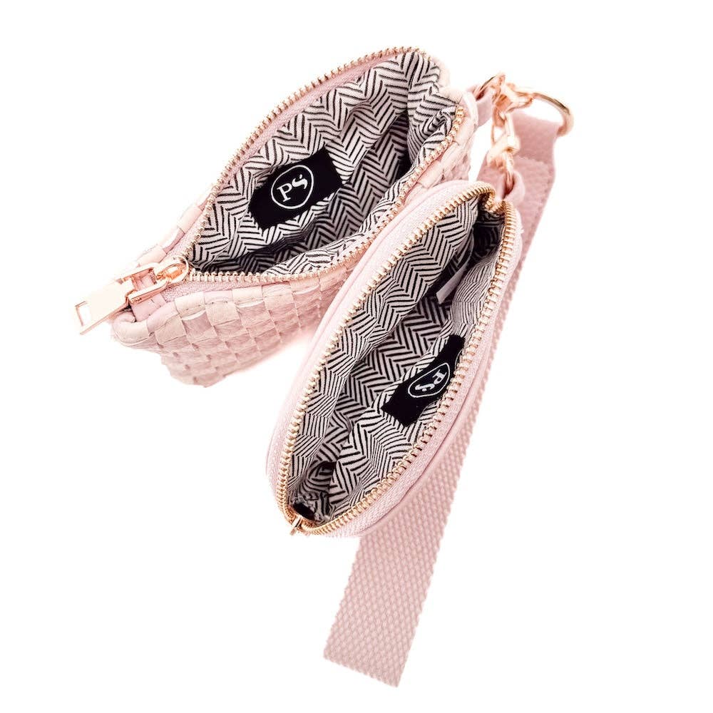 Wonderlust Woven Dual Pouch Wristlet