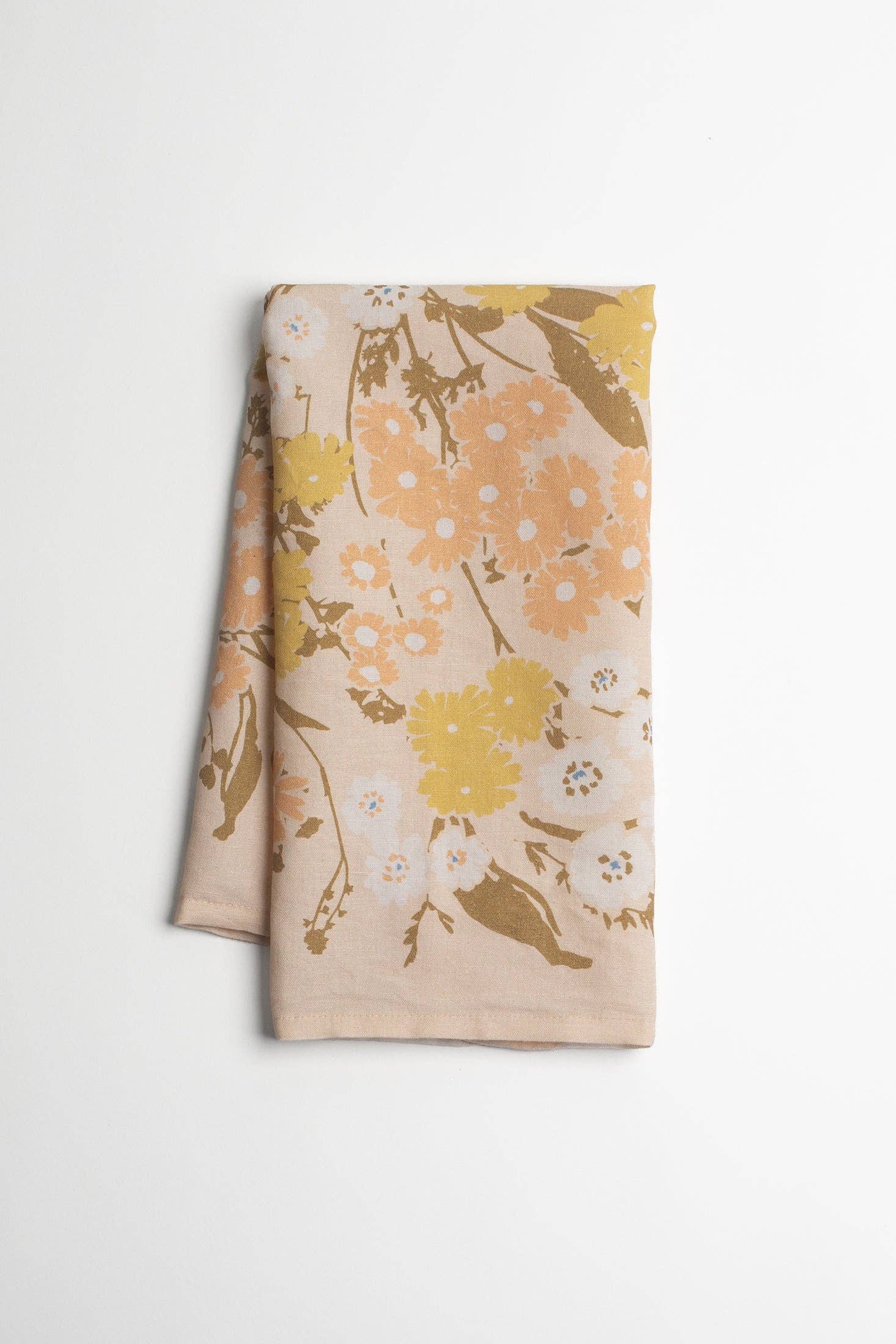 Homebody Cotton Linen Tea Towel | Pink Posies Floral