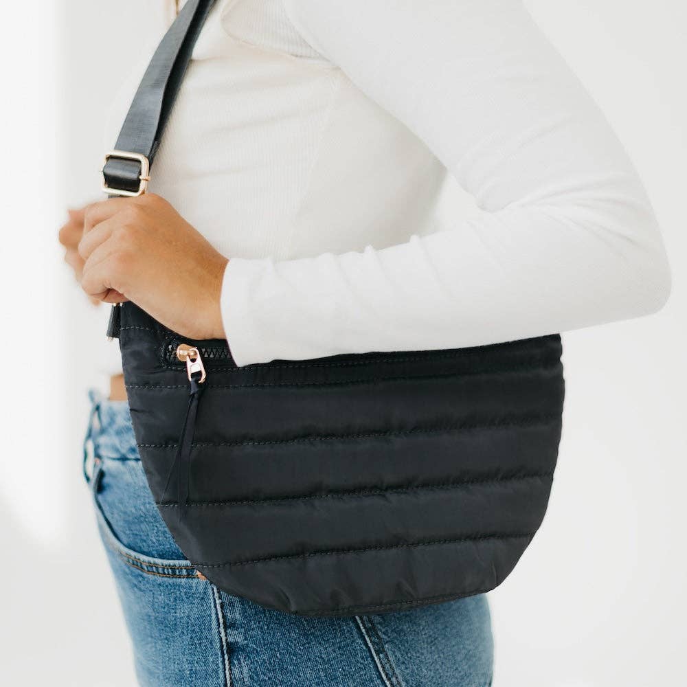 Jolie Puffer Black Bum Bag
