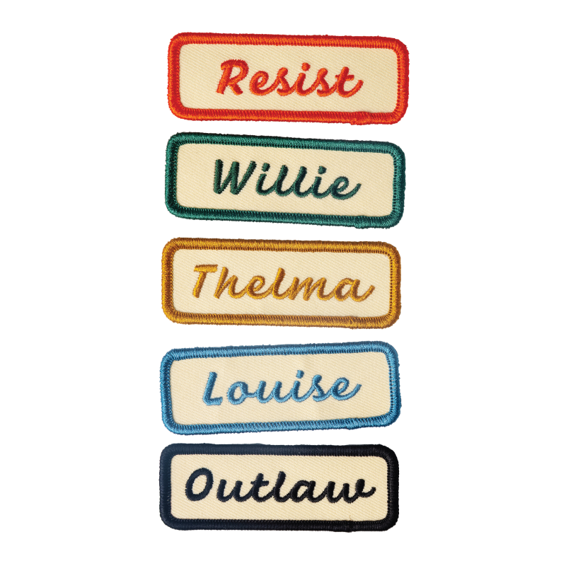 "outlaw" Vintage Inspired Iron On Name Patch