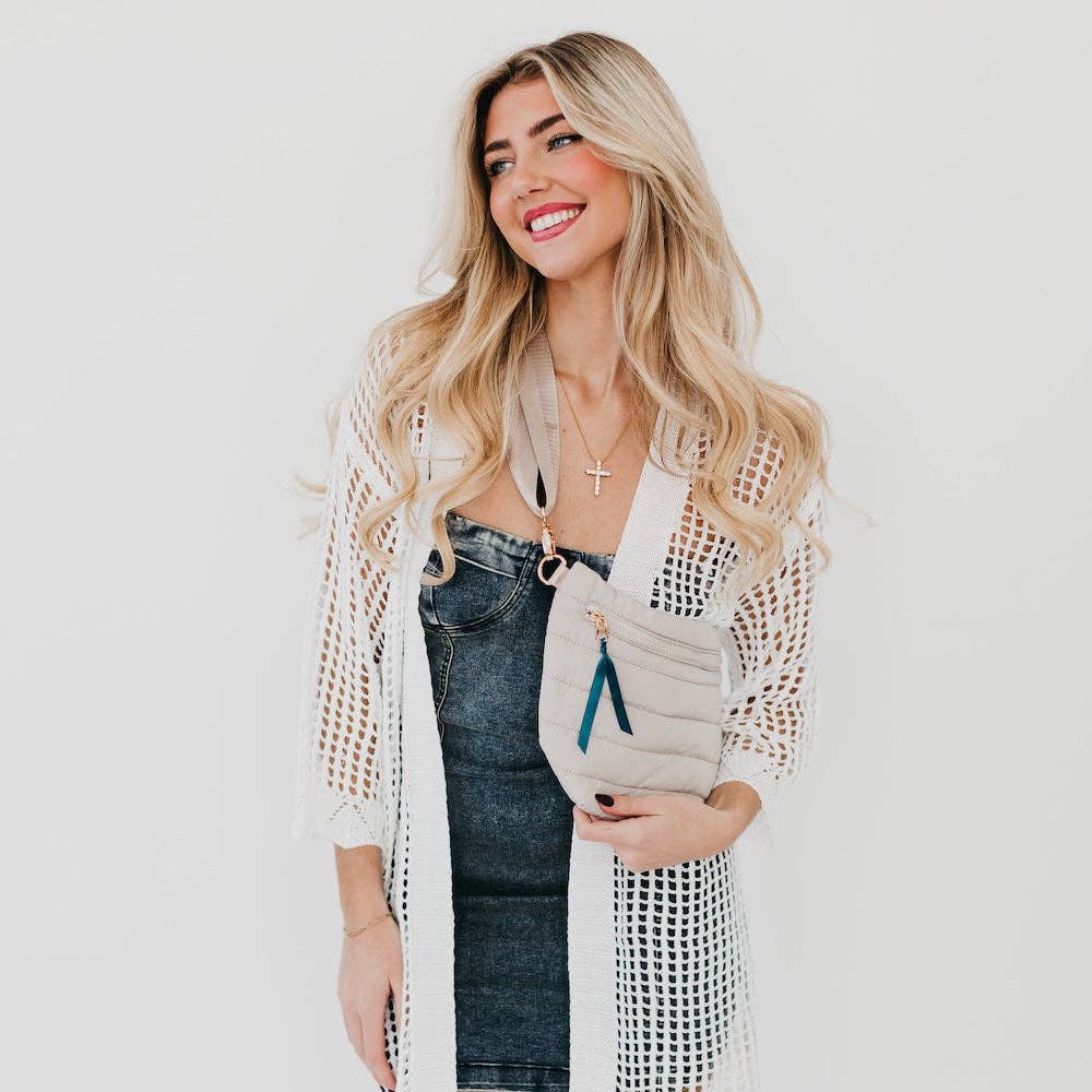 Jolie Puffer Black Bum Bag