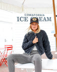 Electric Rainbow Trucker Hat in Black