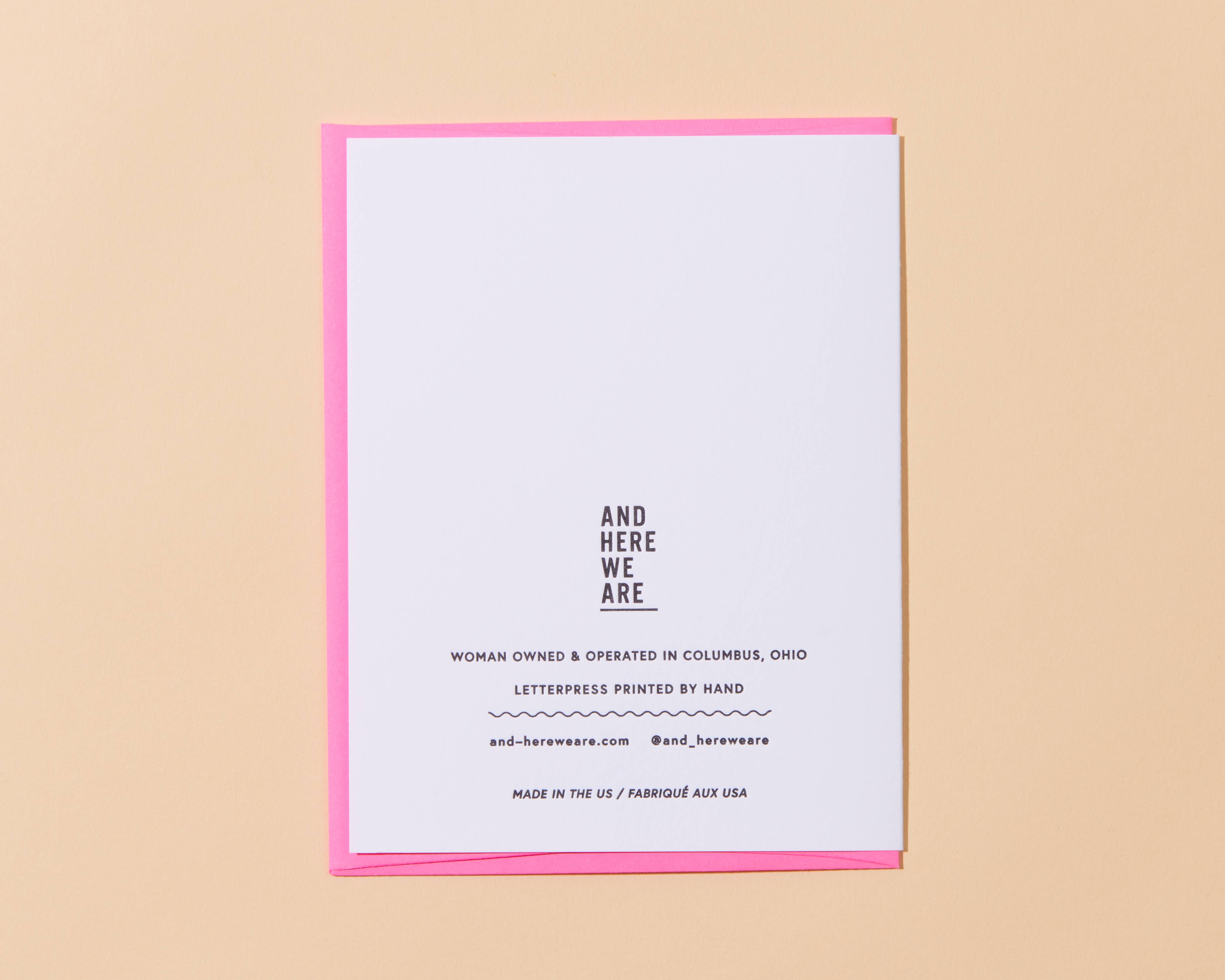 Finally! Congrats Letterpress Greeting Card
