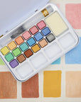 Metallic Watercolor Cake Set in Tin Premium 21pc