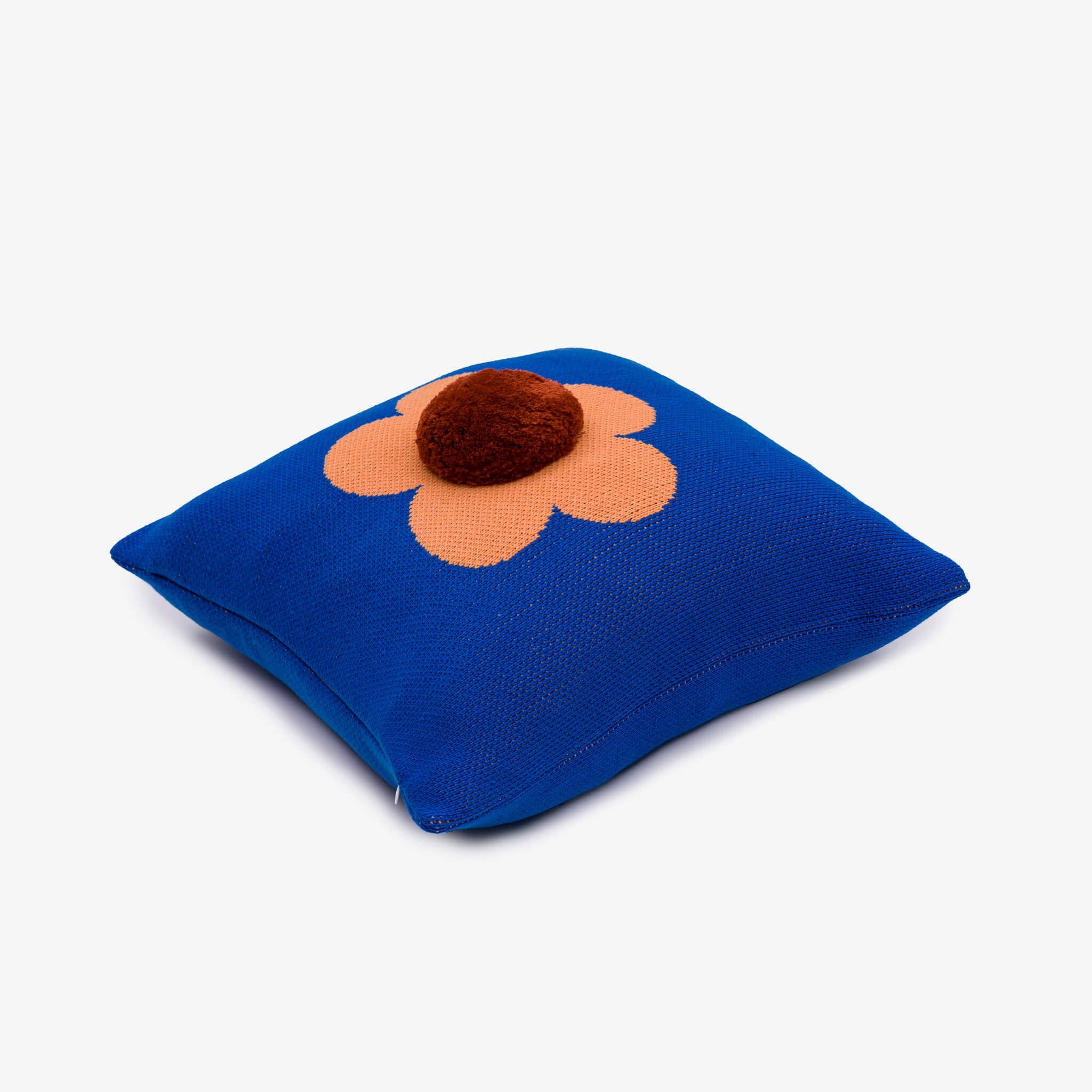 Flower Pom Pillow Cover: Melon