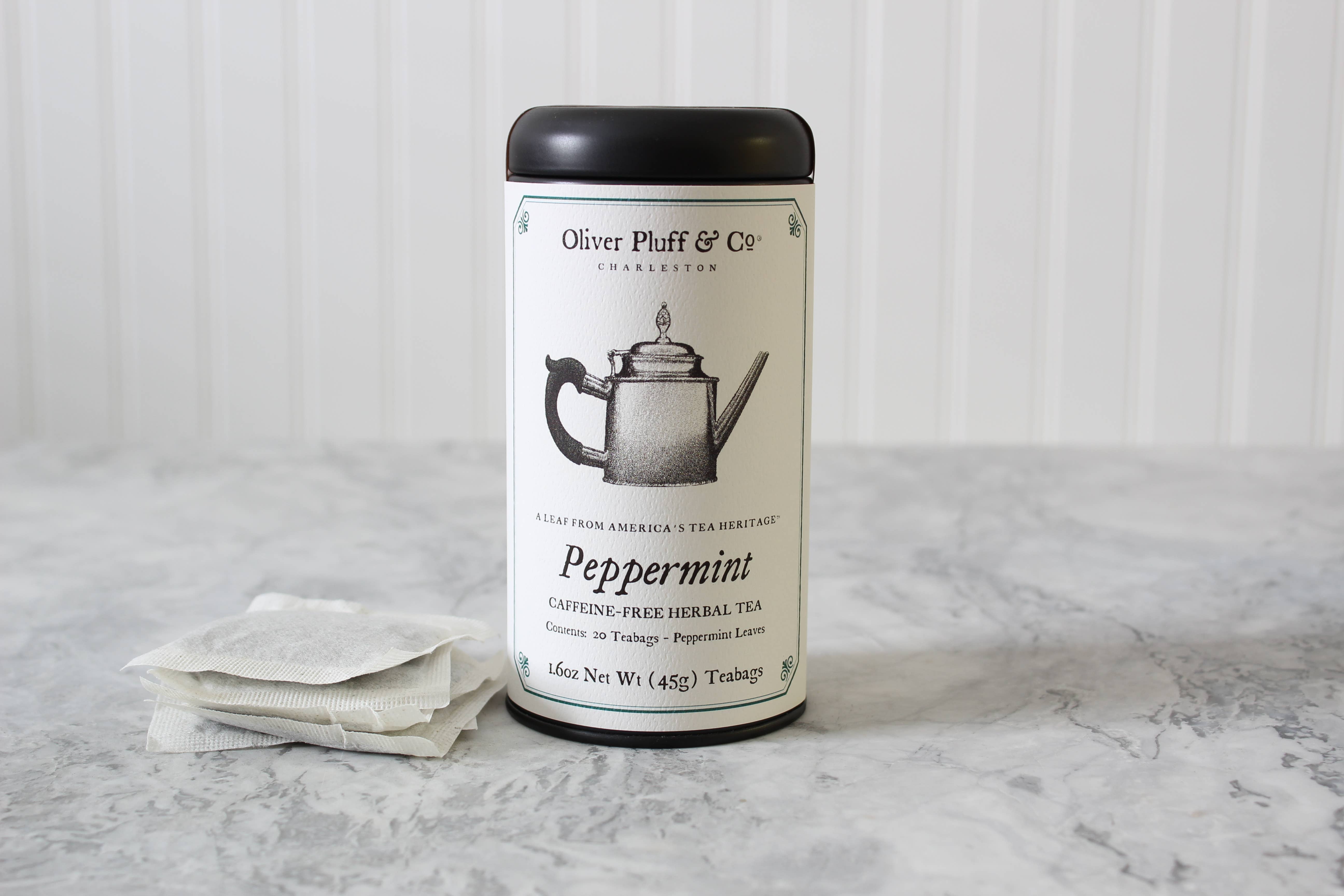 Peppermint Tea -  20 Teabags in Signature Oliver Pluff &amp; Co Tea Tin