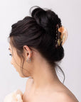 California Poppy Claw - Orange Acetate Flower Hair Clip