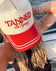 Tanned & Tipsy - Red Vintage Trucker Hat