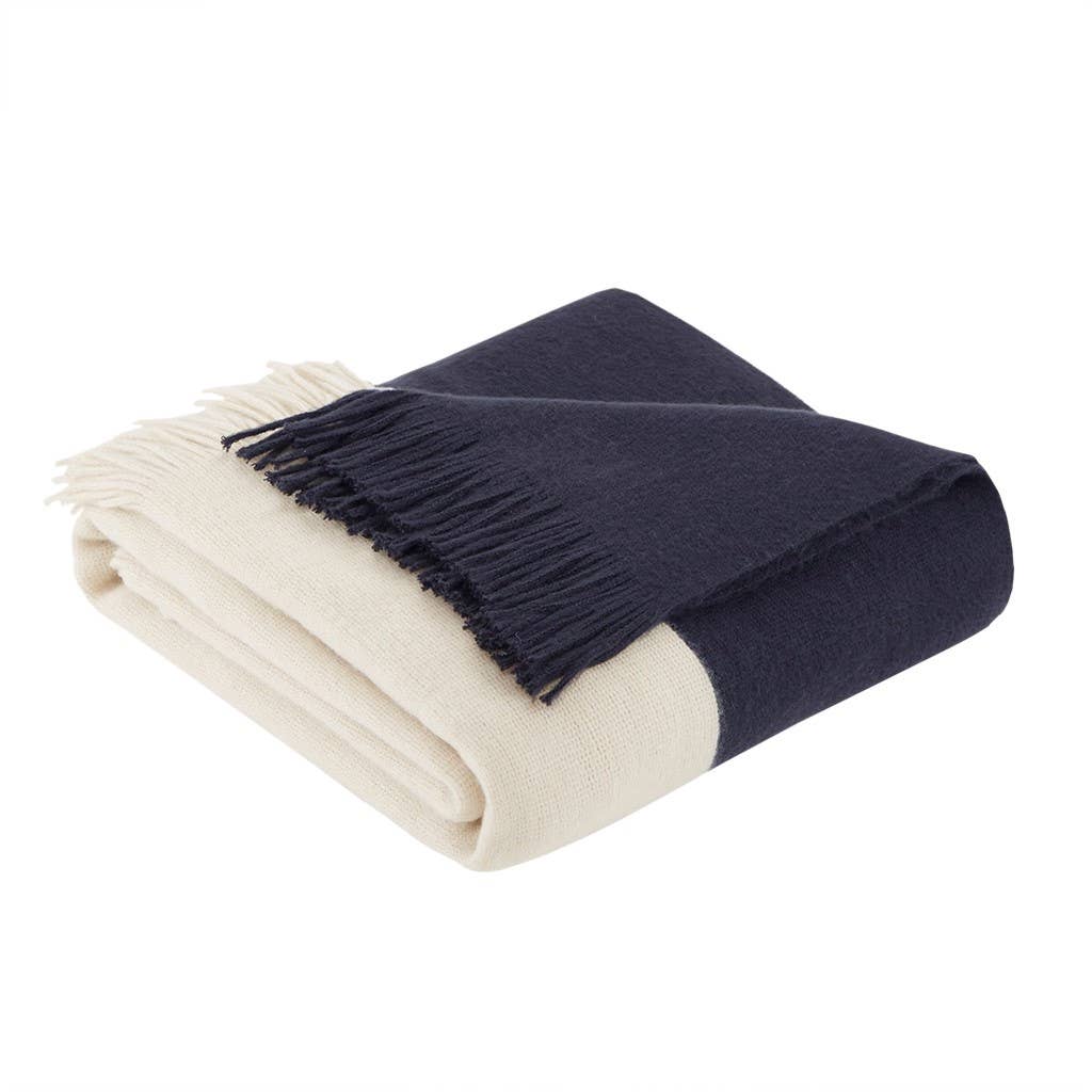 Cashmere-Like 50x60&quot; Fringed Throw Blanket: Yellow